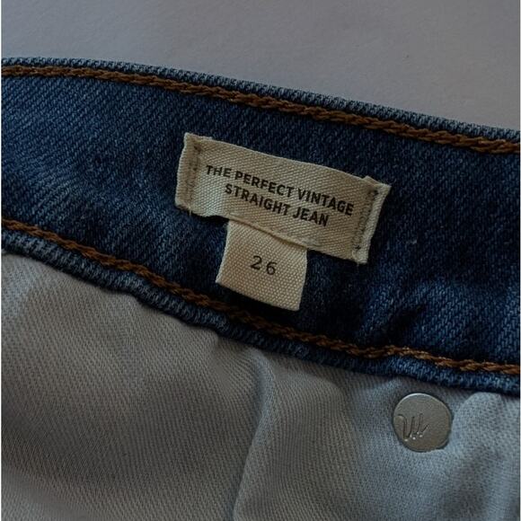 Madewell The Perfect Vintage High-Rise Straight Leg Jeans, size 26 - Picture 3 of 9